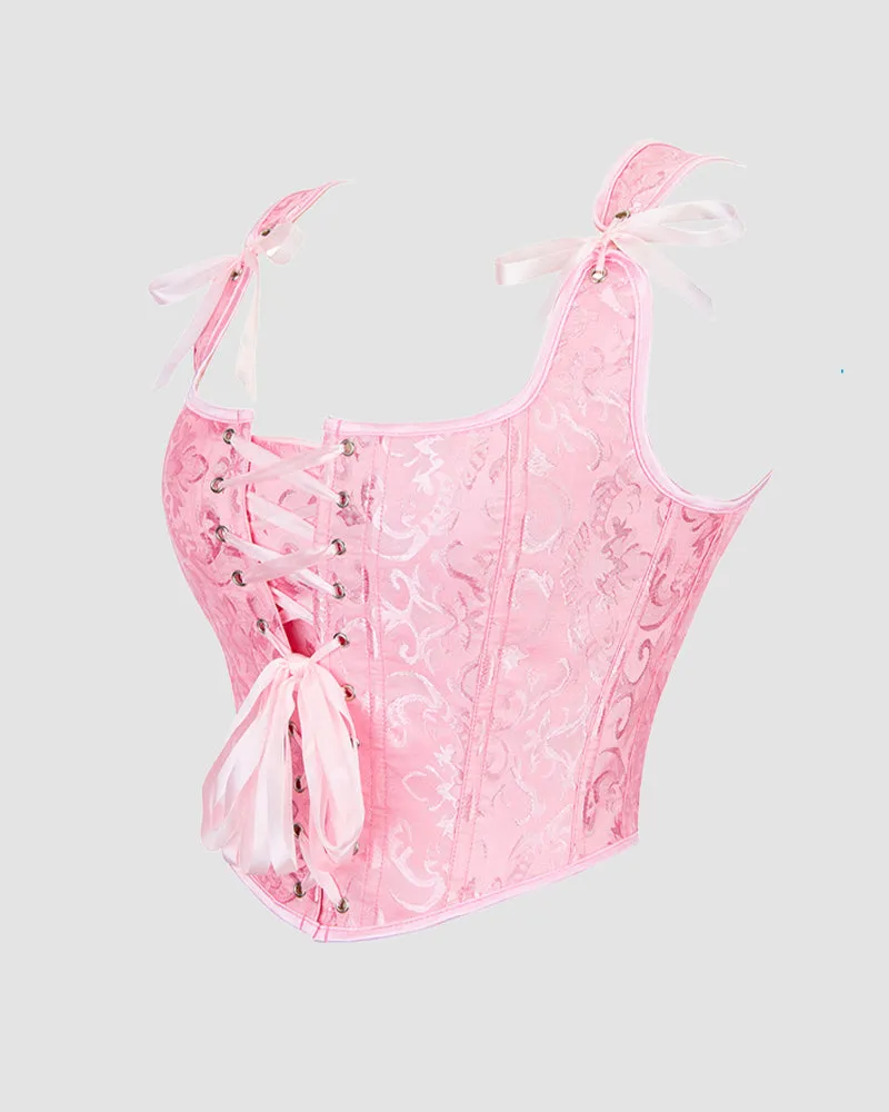 1950s 13 Boned Cotton Lace-Up Waist Training Corset