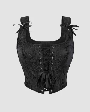 1950s 13 Boned Cotton Lace-Up Waist Training Corset