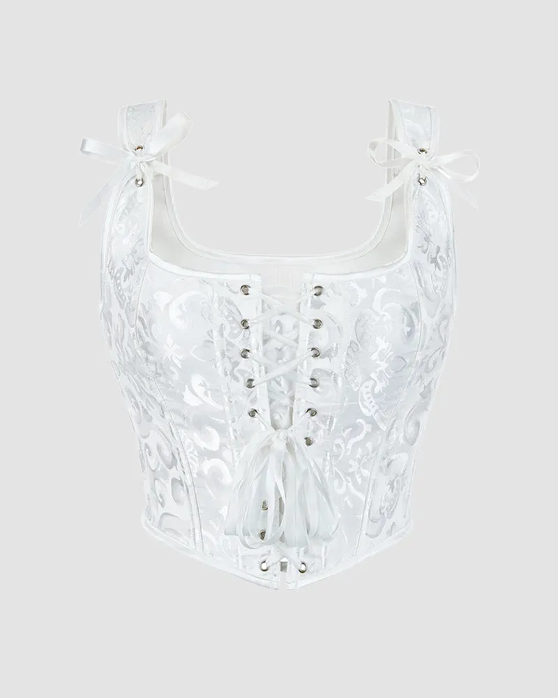 1950s 13 Boned Cotton Lace-Up Waist Training Corset