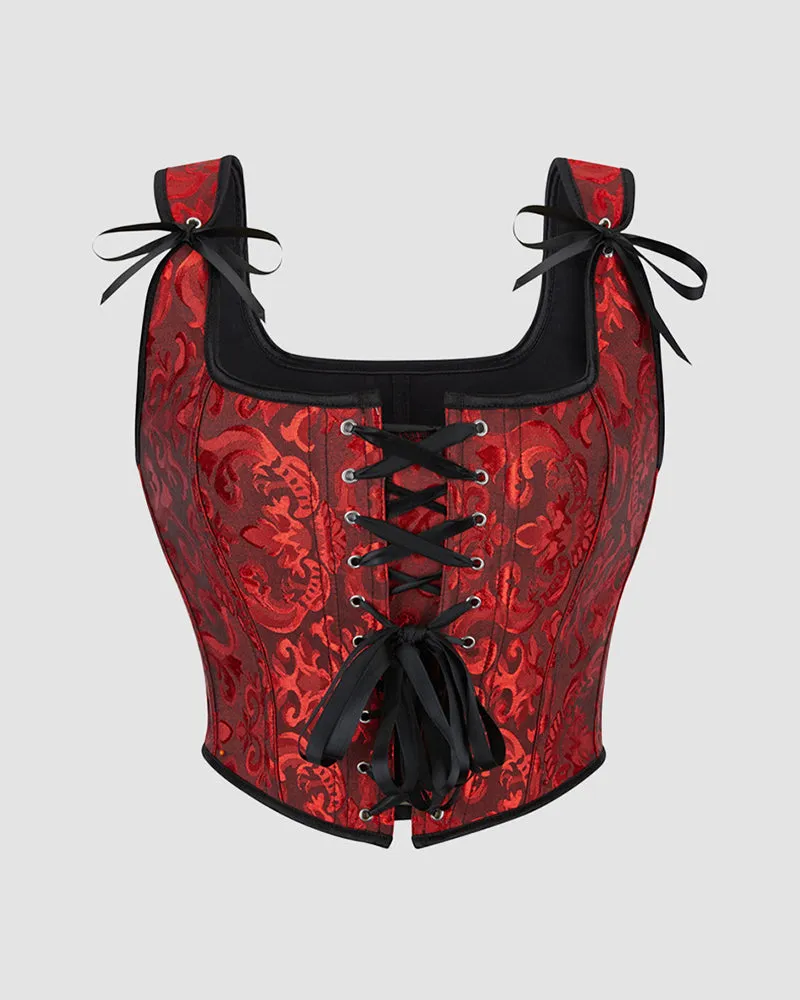 1950s 13 Boned Cotton Lace-Up Waist Training Corset