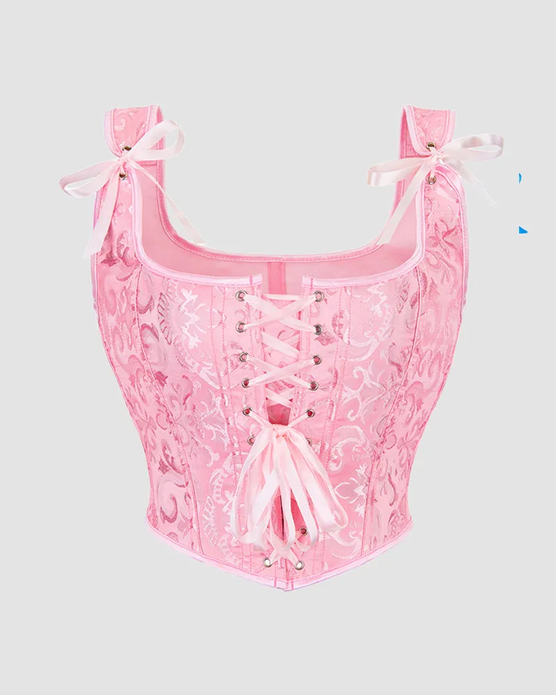 1950s 13 Boned Cotton Lace-Up Waist Training Corset