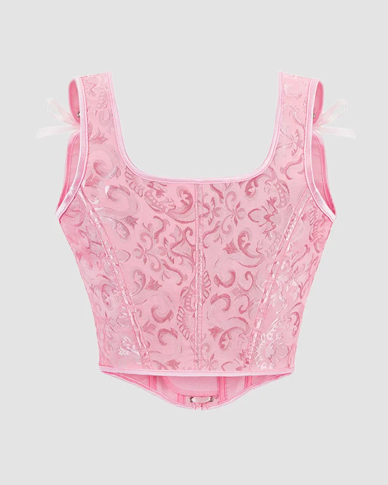 1950s 13 Boned Cotton Lace-Up Waist Training Corset