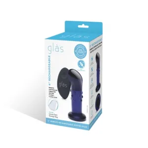 4 RECHARGEABLE REMOTE CONTROLLED VIBRATING DOTTED G-SPOT/P-SPOT PLUG