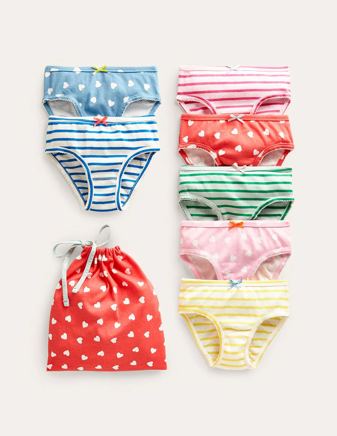 7 Pack Underwear-Scattered Heart