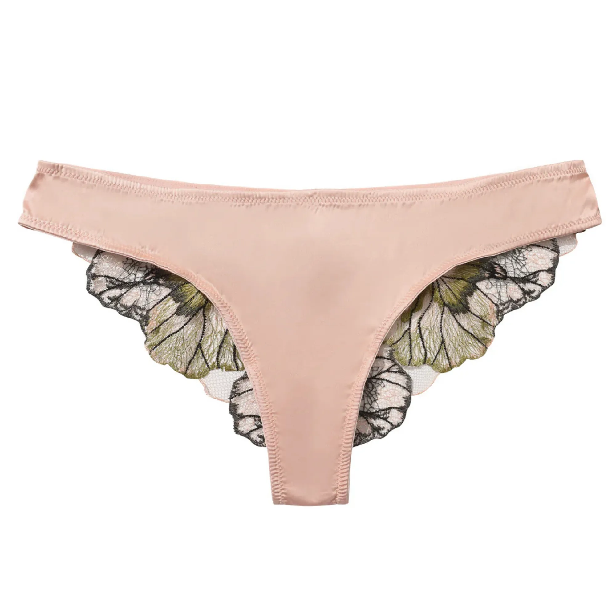 Amour Cache Jordan Pressed Flower Embroidery Cheeky