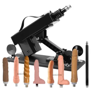 Automatic THRUSTING Sex Machine Telescopic 3XLR Dildo Vibrator 7x Dildos   Pole