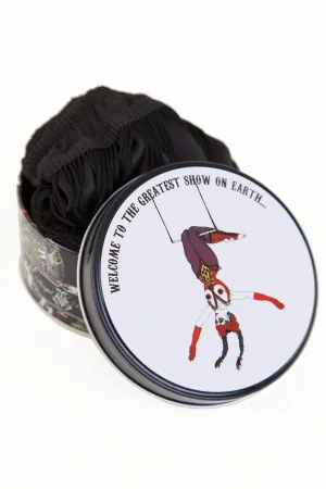 Exotic Circus Tin – Trapeze Girl – Black Tassel Briefs