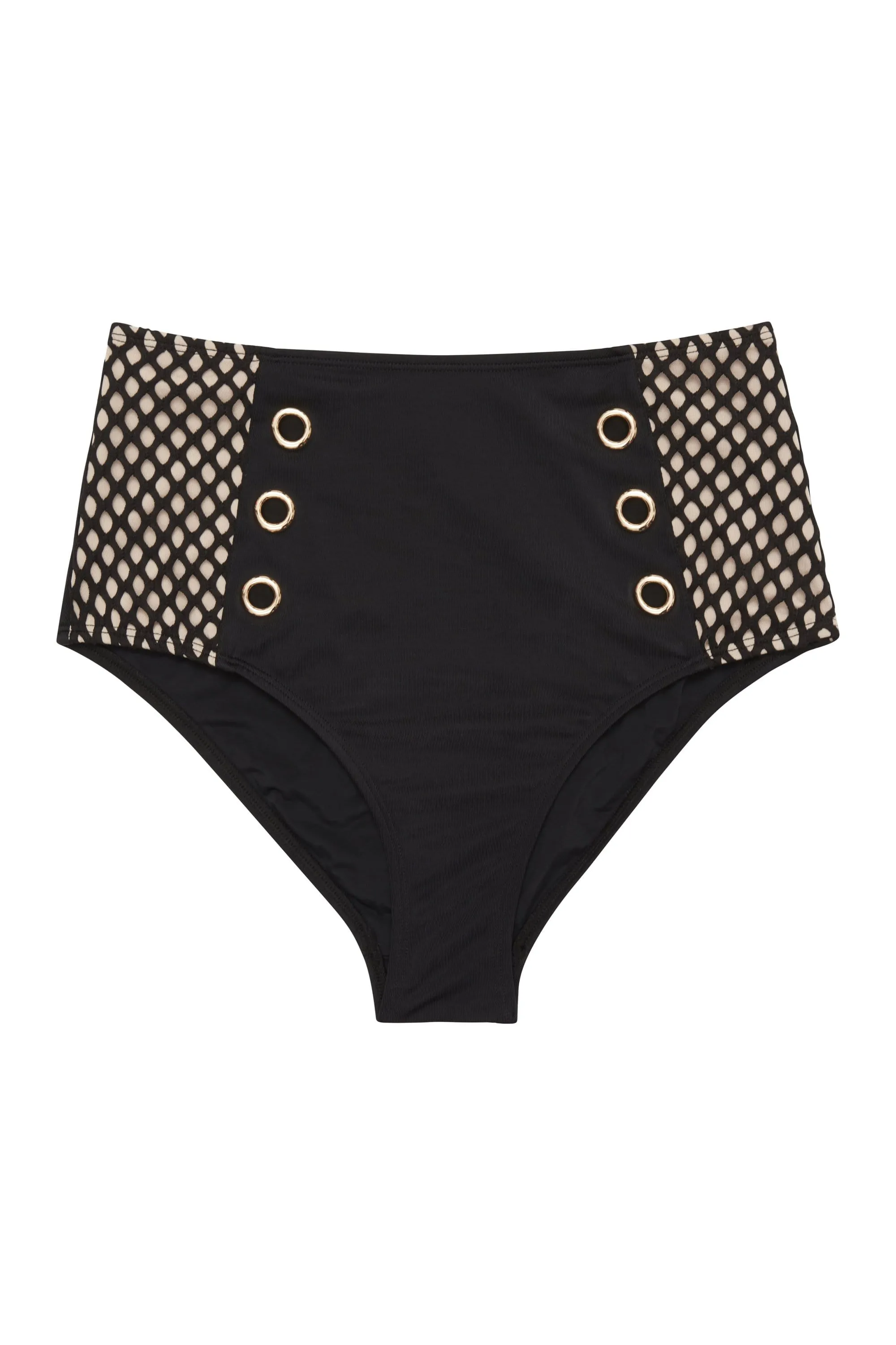 Eyelet high waist bikini brief