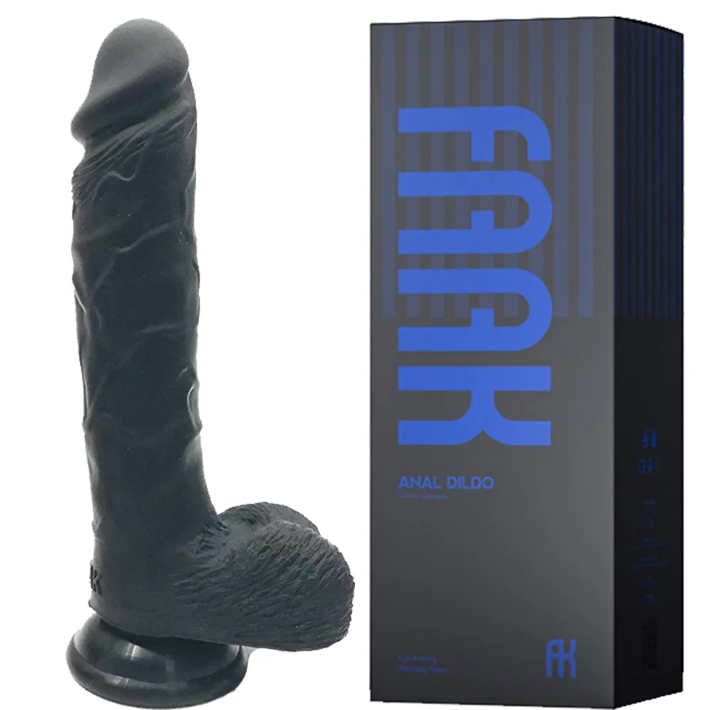 FAAK G105 Dual Density Silicone Realistic Veined Dildo 24cm Large Dong Sex Toy