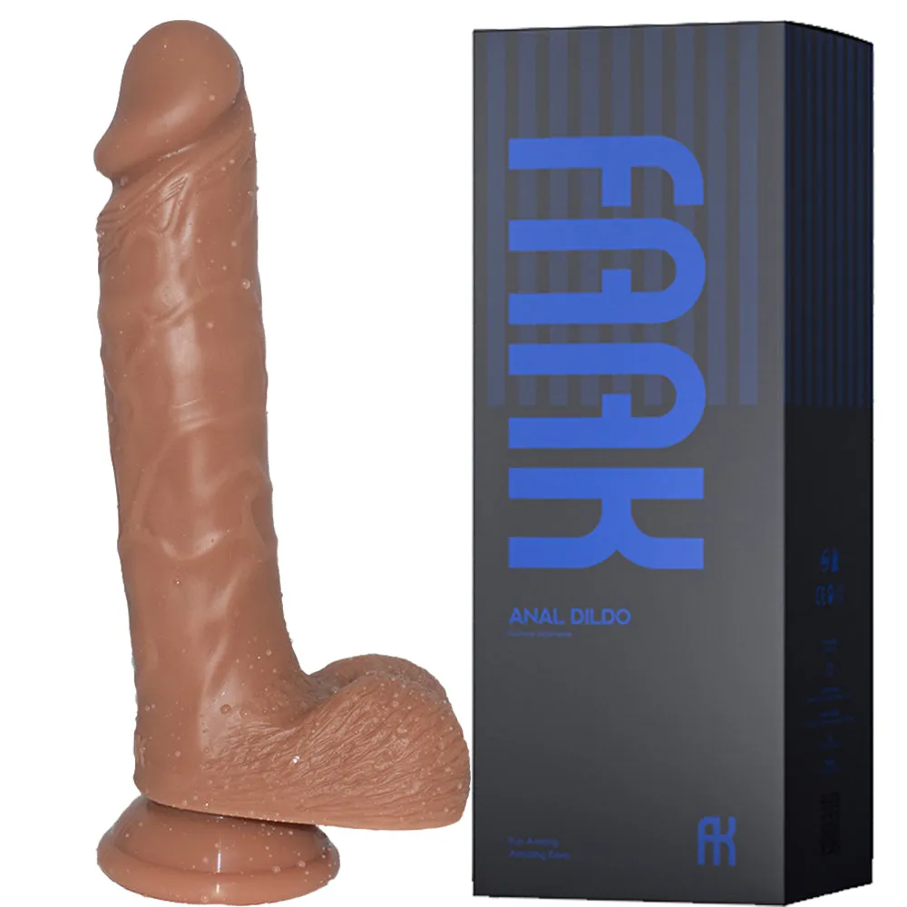 FAAK G105 Dual Density Silicone Realistic Veined Dildo 24cm Large Dong Sex Toy