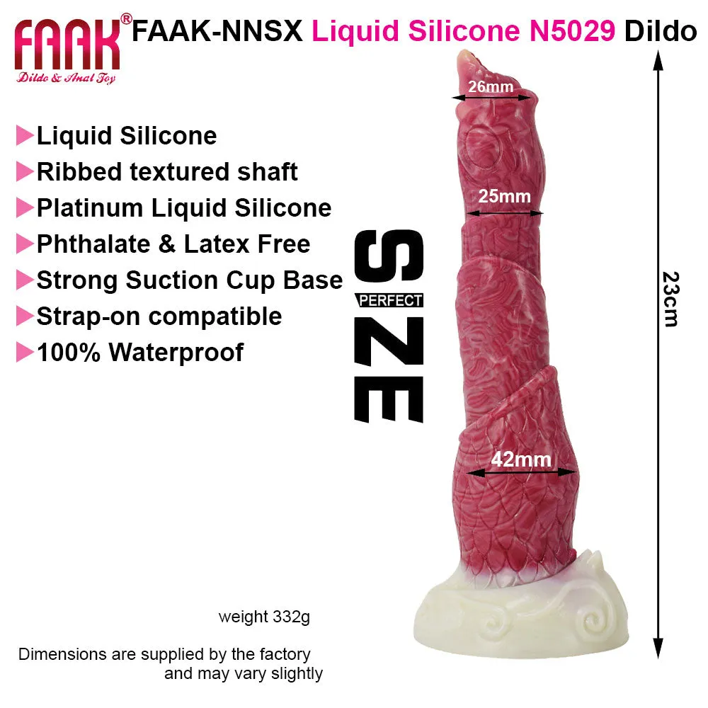 FAAK Hellfire N5029 Large 9 Liquid Silicone Anal Plug Dildo