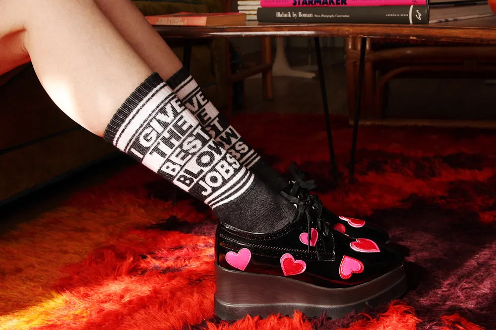 I Give the Best Blow Jobs - Gym Crew Socks