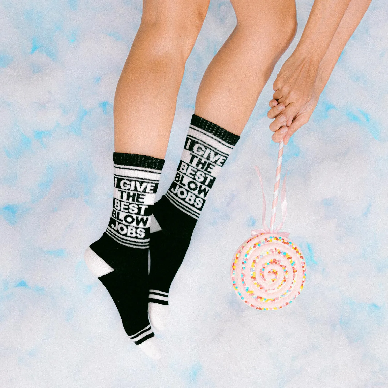 I Give the Best Blow Jobs - Gym Crew Socks