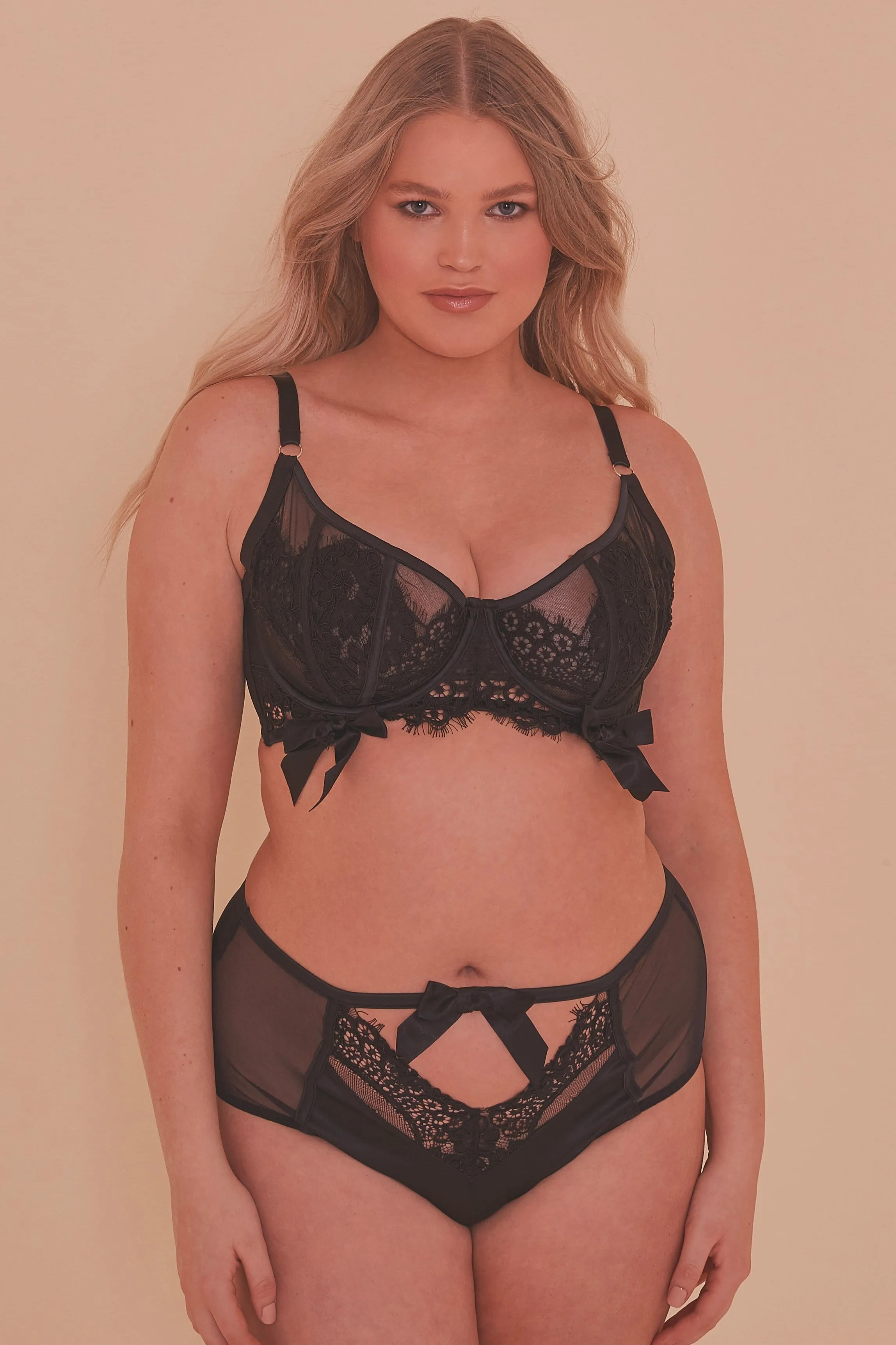 Josephine Corded lace longline bra DD/E - K