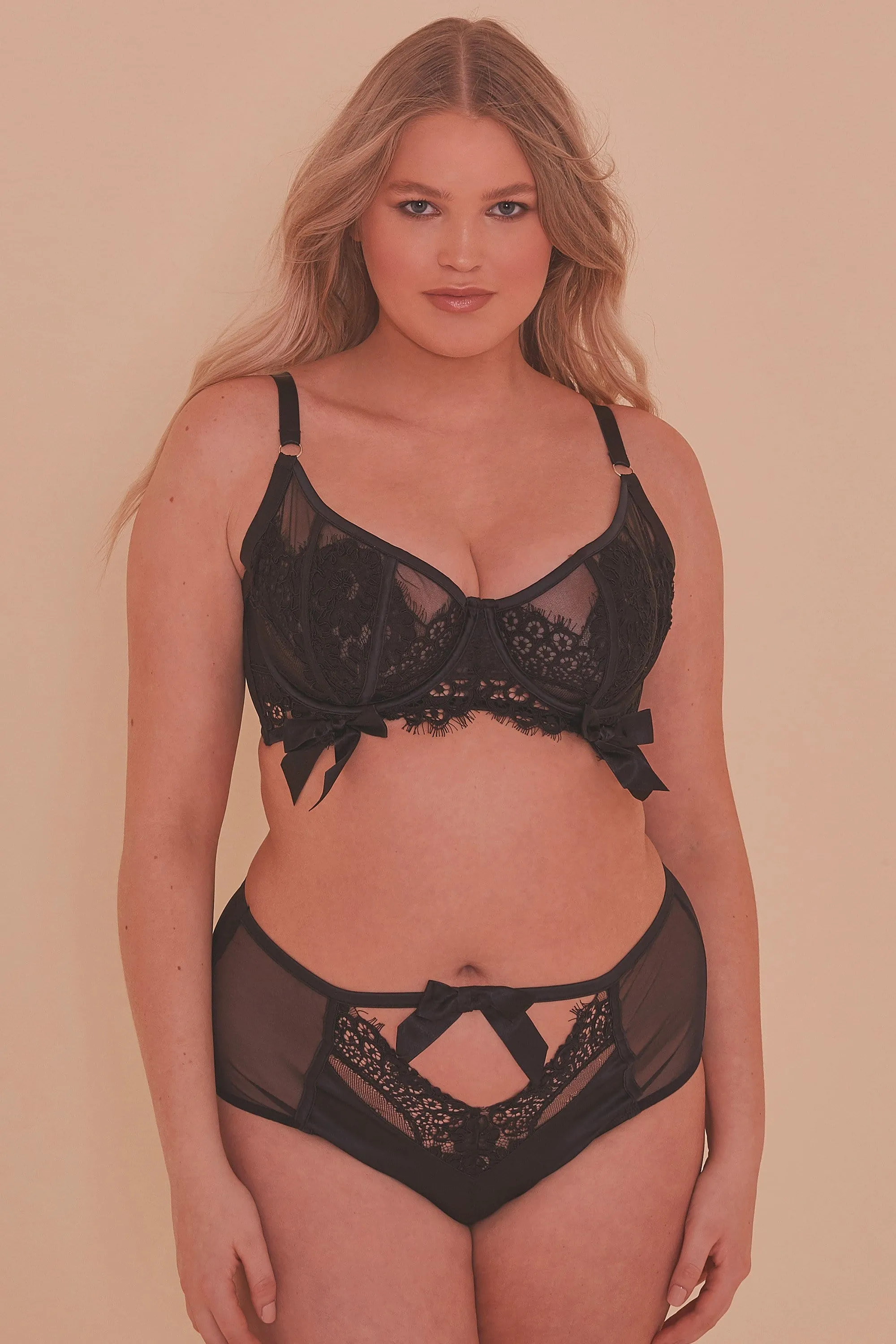 Josephine Corded lace longline Full Bust bra DD - H