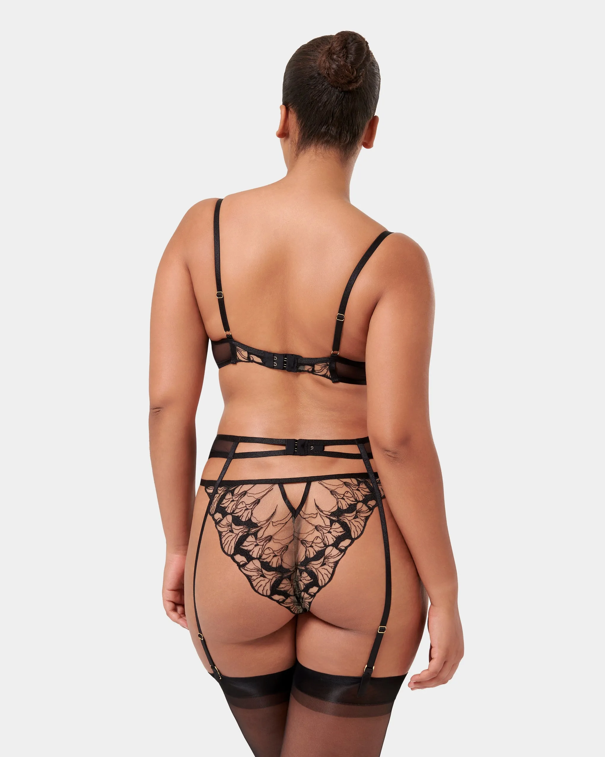 Kalmia Suspender Black/Sheer