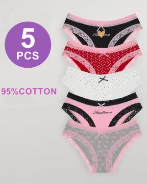 Lace print low waist Panties