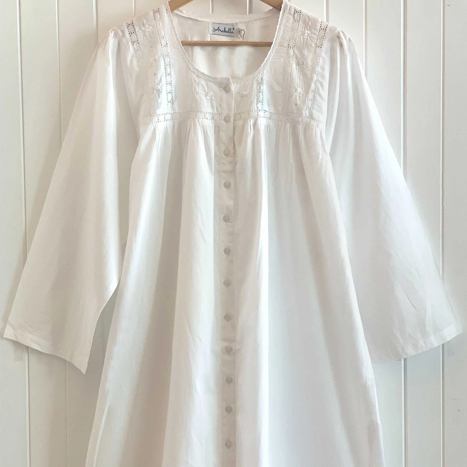 Lily Long Sleeve White Nightie