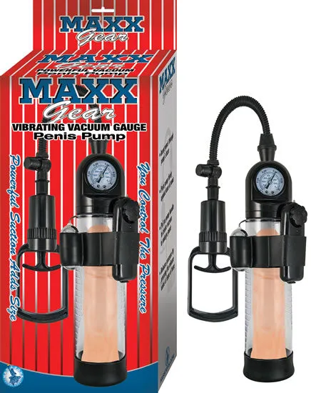 MAXX GEAR VIBRATING VACUUM GAUGE PENIS PUMP