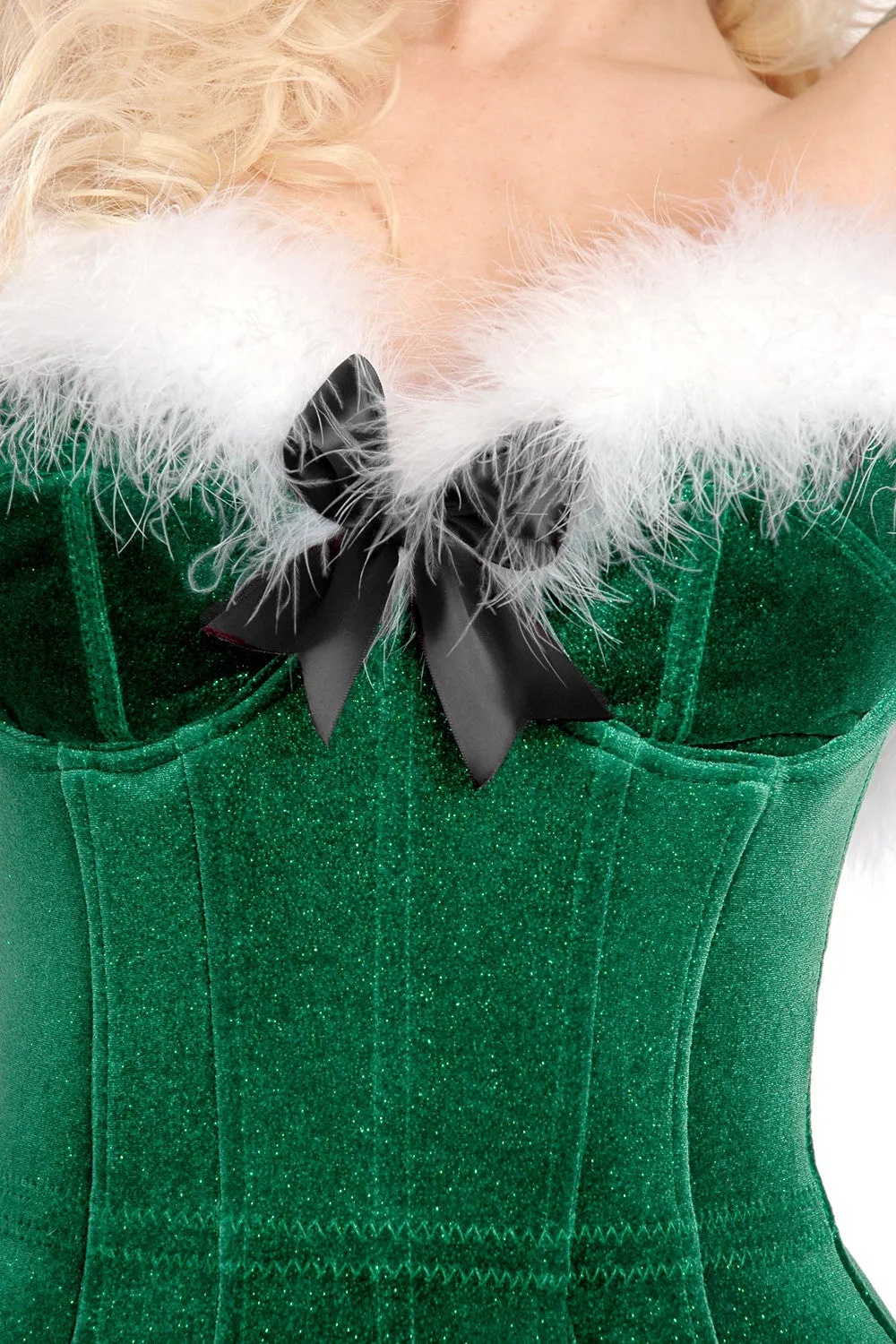 Mistletoe Strapless Corset with Detachable Garters