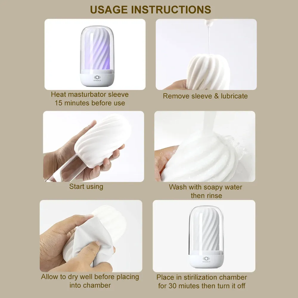 OTouch DECOR 2 Heated 3-in-1 Masturbator  Sterilization Kit Pocket Pussy Sex Toy