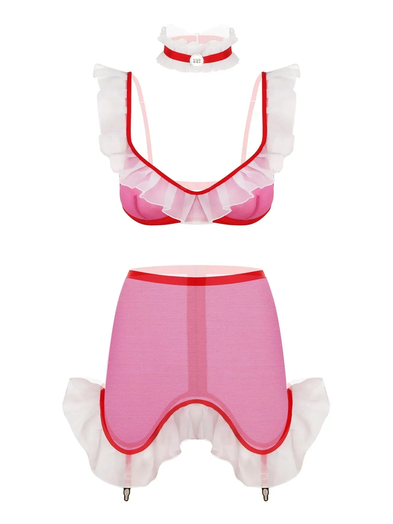 ROLE-PLAYING LINGERIE SET PINK MAID