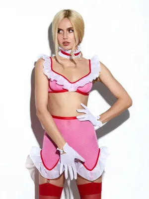 ROLE-PLAYING LINGERIE SET PINK MAID