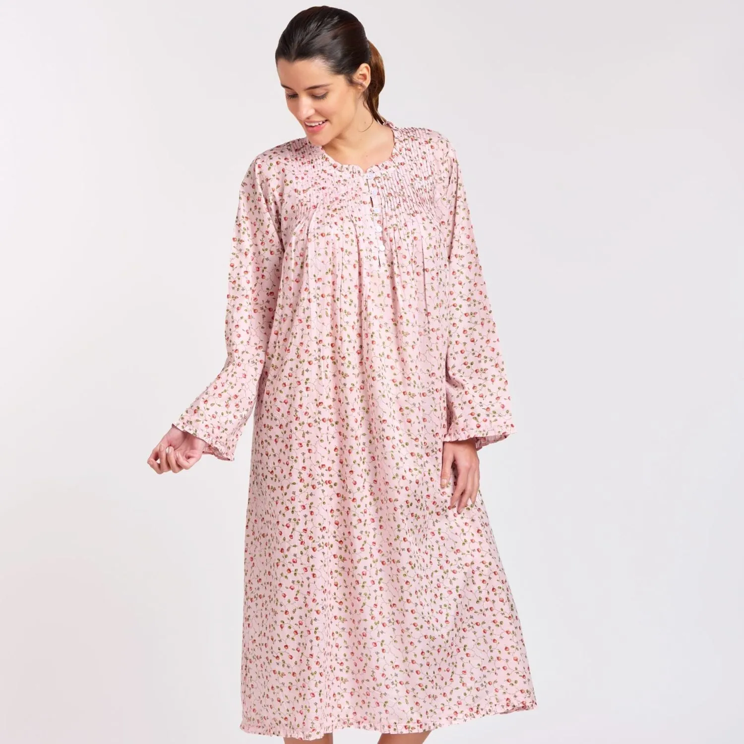 Rosie Long Sleeve Pink Nightie