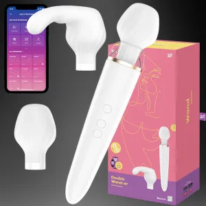 Satisfyer Double Wand-er Clitoral & G-Spot Vibrator USB Massager Sex Toy
