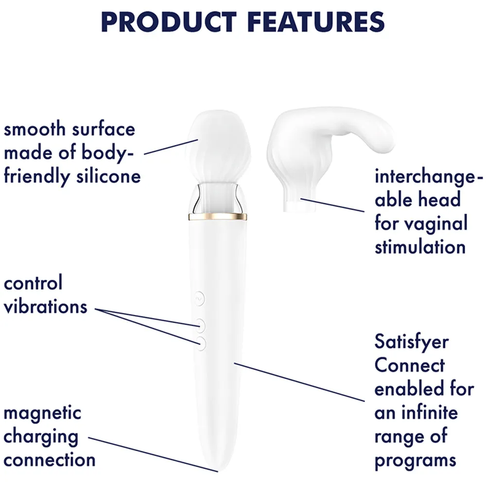 Satisfyer Double Wand-er Clitoral & G-Spot Vibrator USB Massager Sex Toy