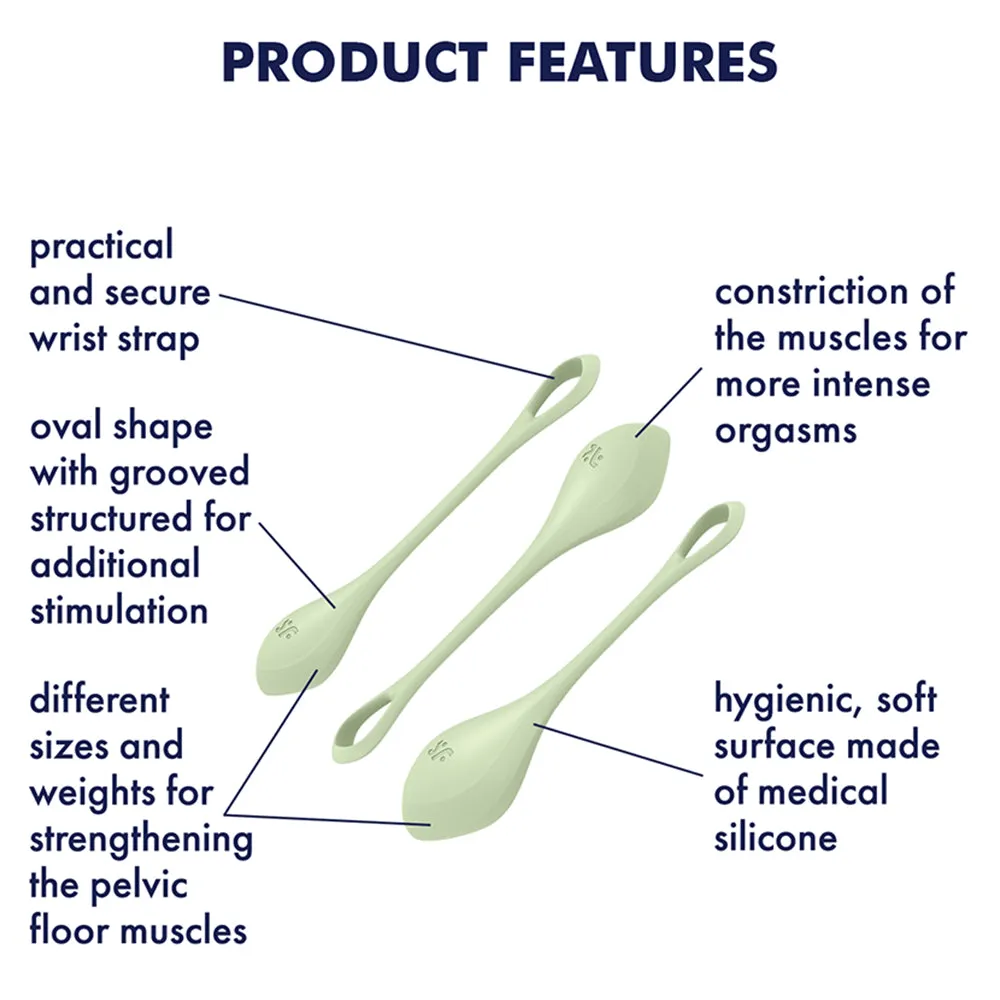 Satisfyer Yoni Weighted Power Kegel Balls Ben Wa Pelvic Floor Exerciser Sex Toy