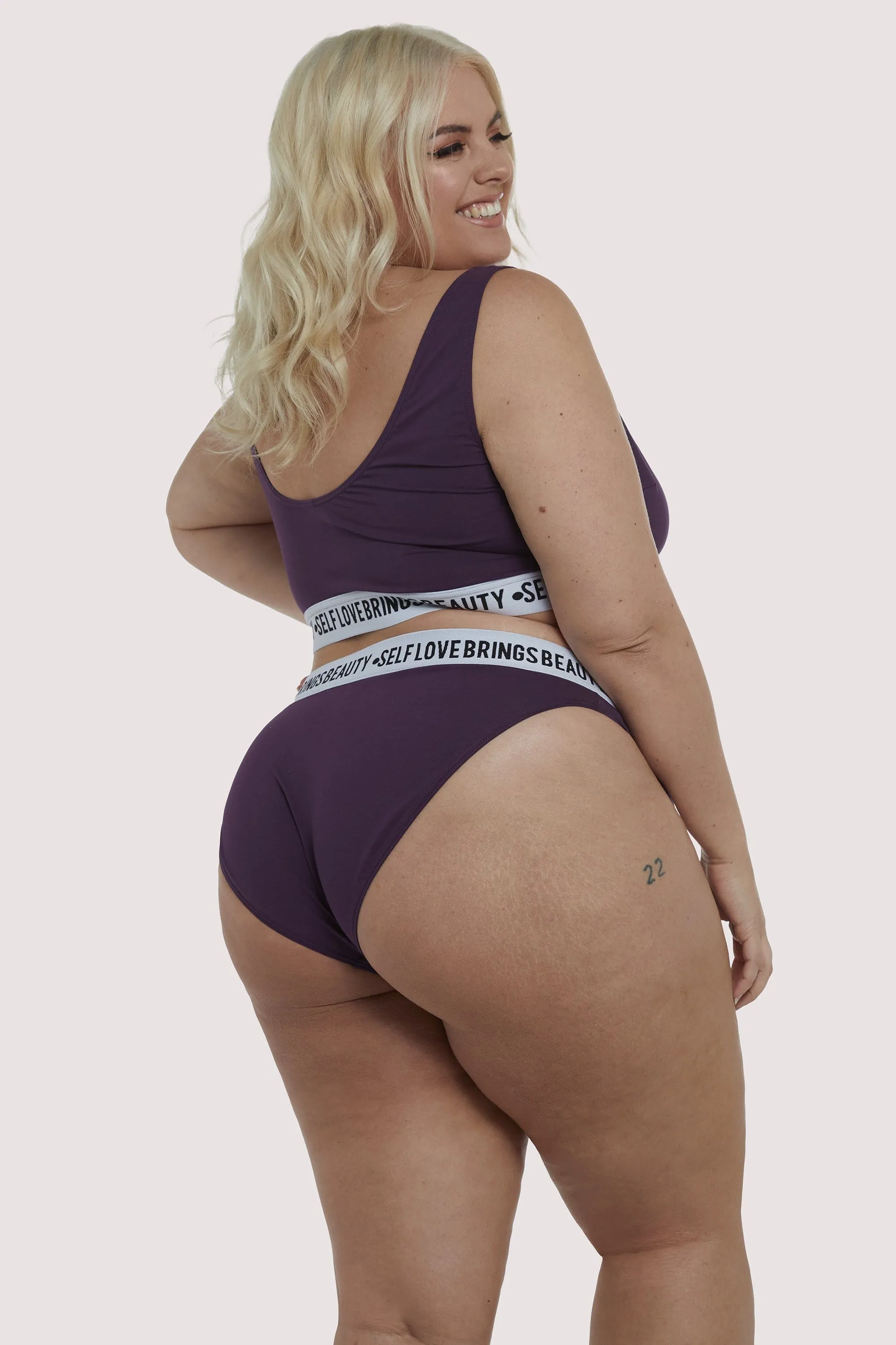 Self Love Purple Curve Crop top