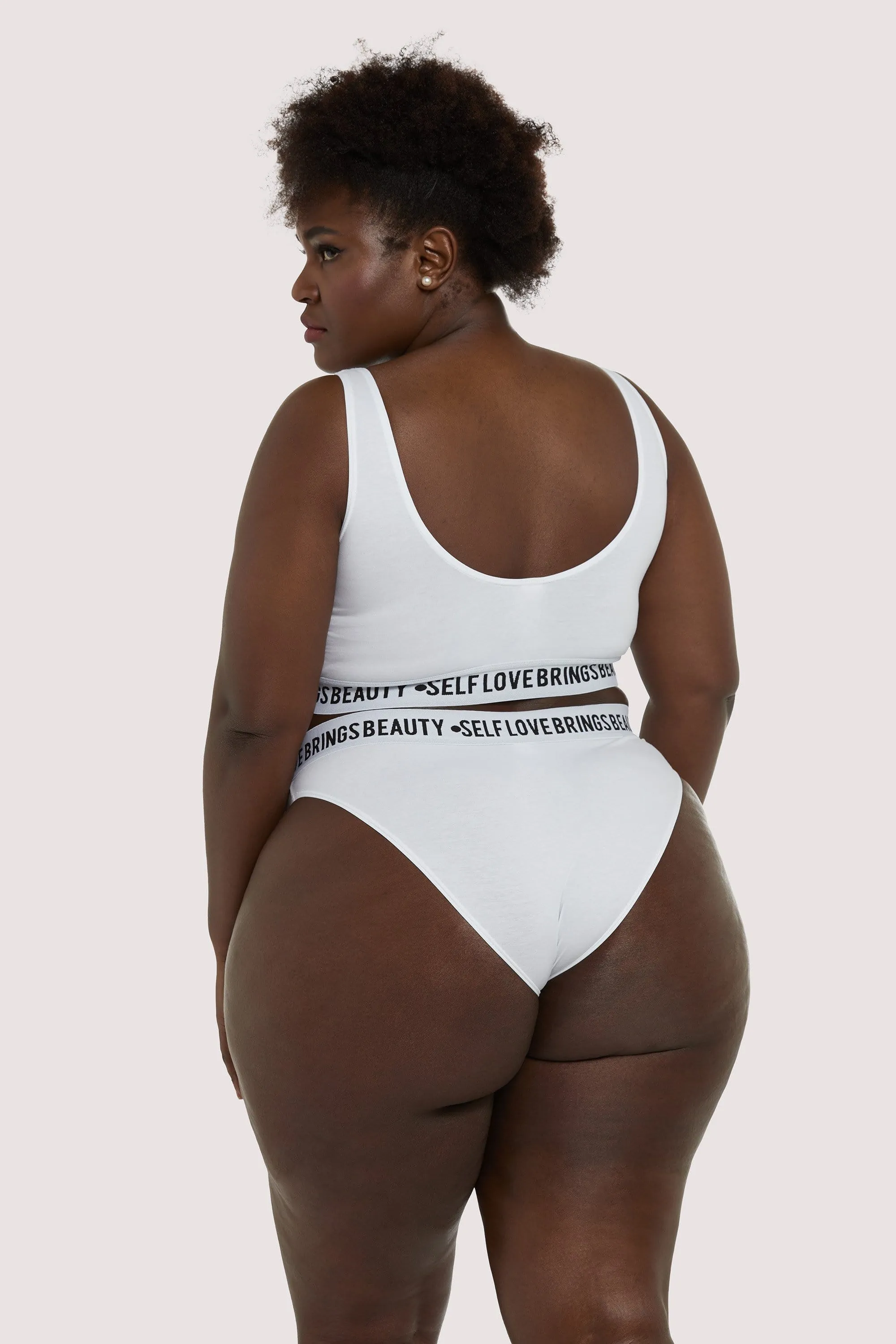 Self Love White Curve Brief