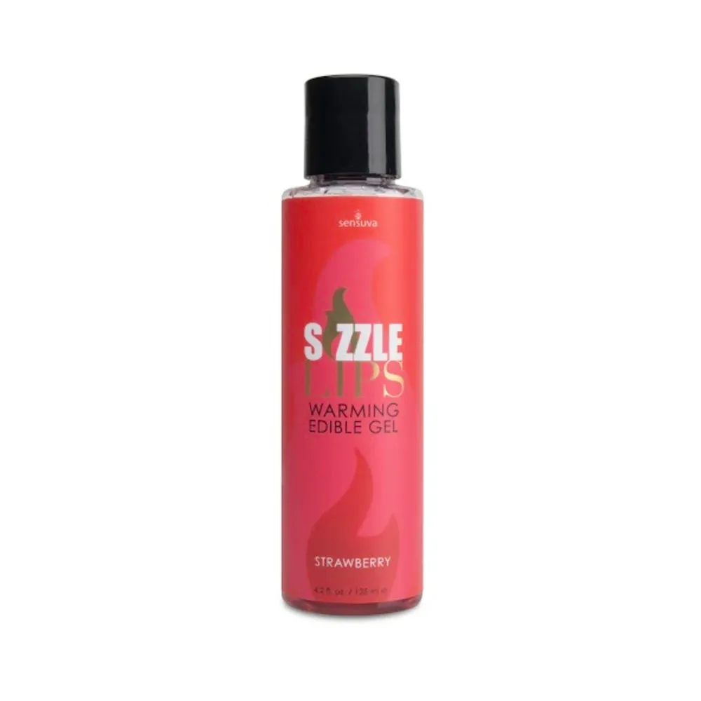 Sizzle Lips Edible Warming Gel Strawberry 4.2oz