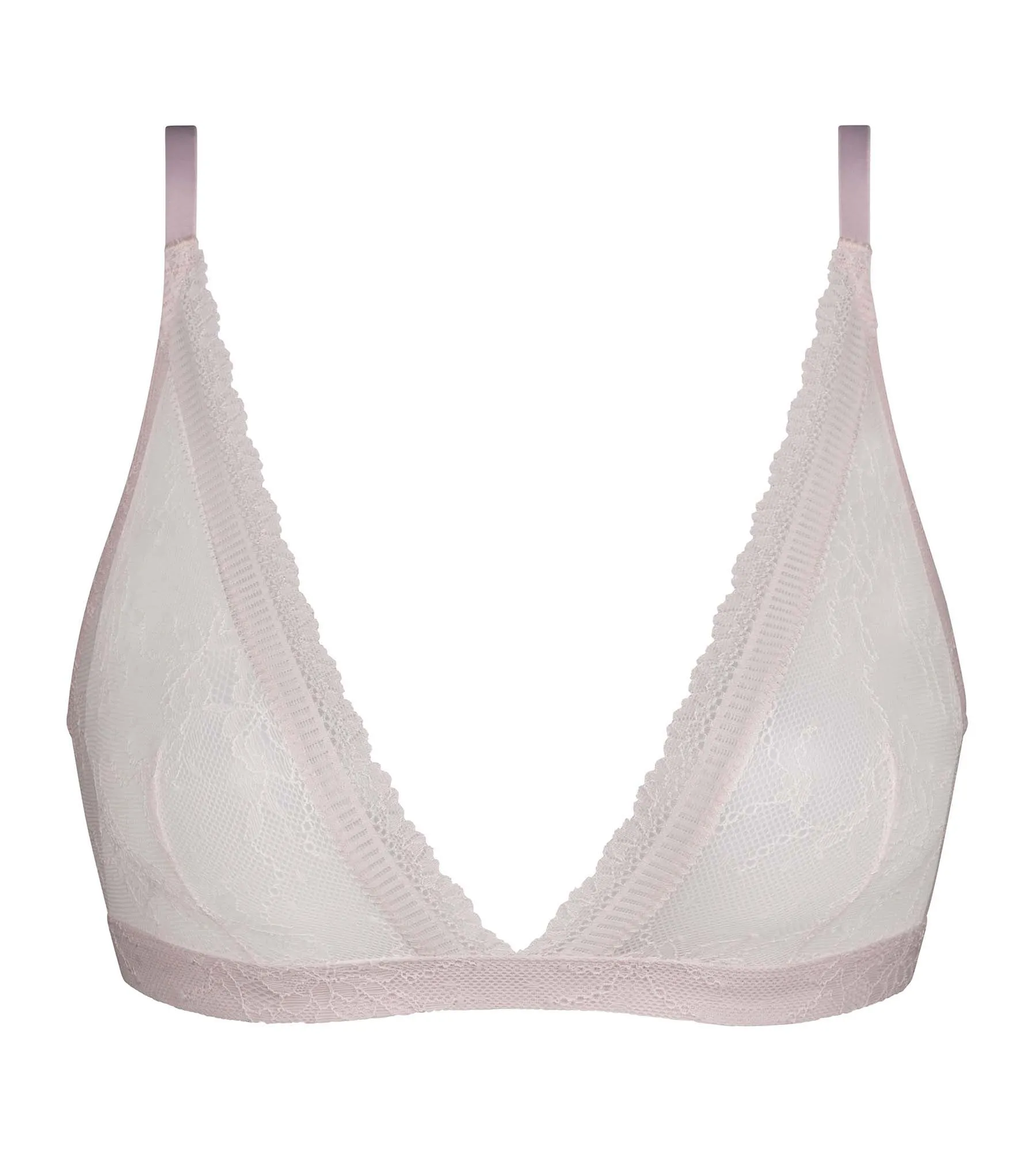 Soutien-gorge triangle sans armature dentelle florale Lilas Dim Romance