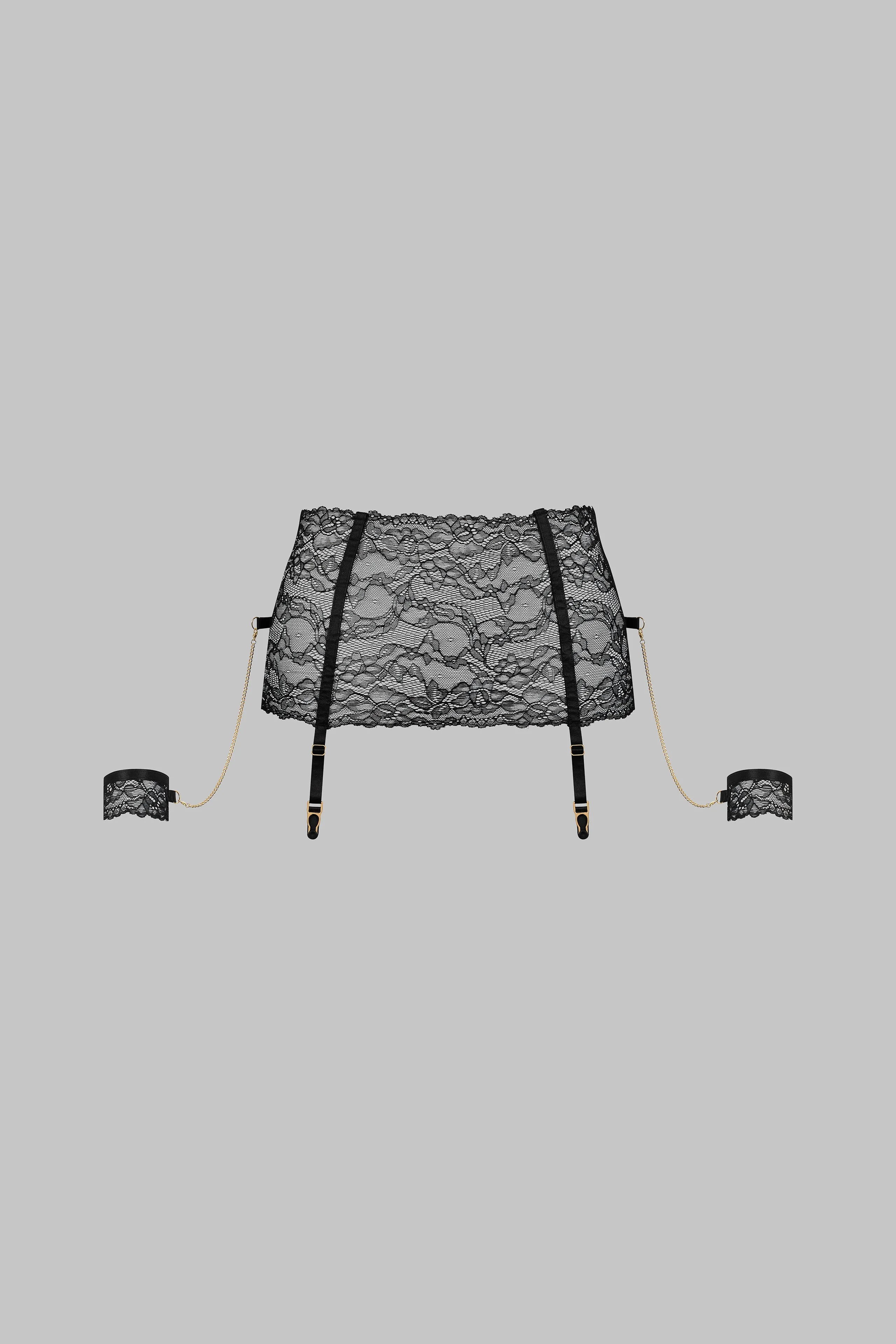 Suspender belt with handcuffs - Le Petit Secret Dentelle