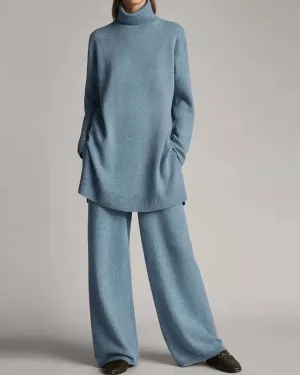 Sweater Top Wide Leg Pants Sets