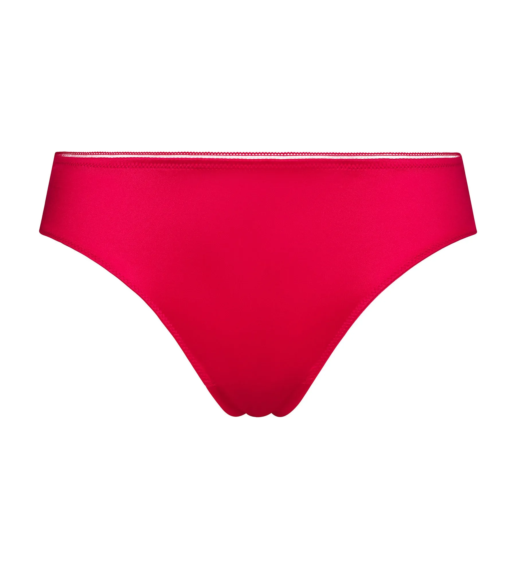 Tanga femme en microfibre satinée Rouge Dim Chéri