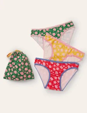 Three Pack Knickers-Floral Multi