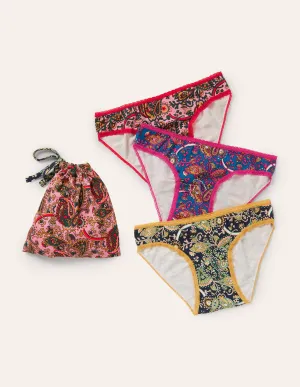 Three Pack Knickers-Paisley
