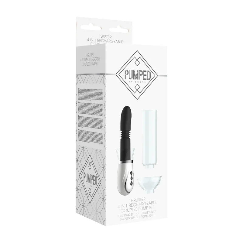 Thruster - 4 in 1 Rechargeable Couples Pump Kit - Black