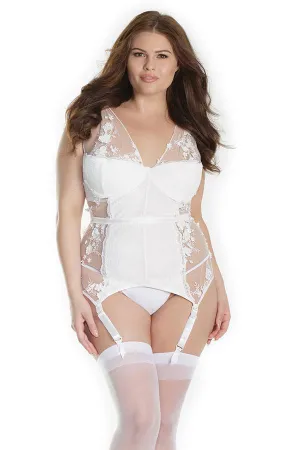 Tulle & Scalloped Lace Bustier