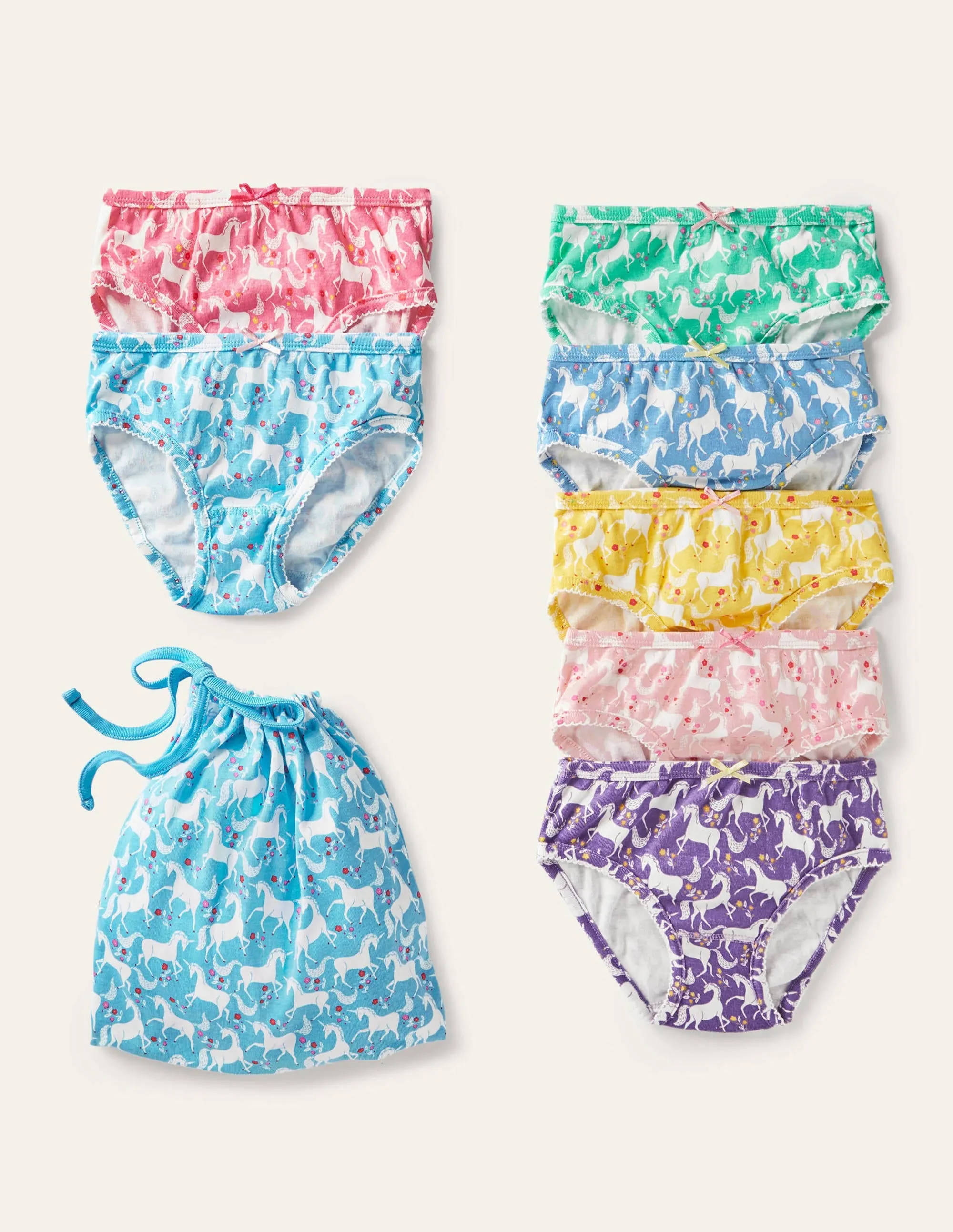 Underwear 7 Pack-Multi Unicorn Floral