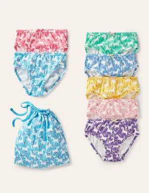 Underwear 7 Pack-Multi Unicorn Floral