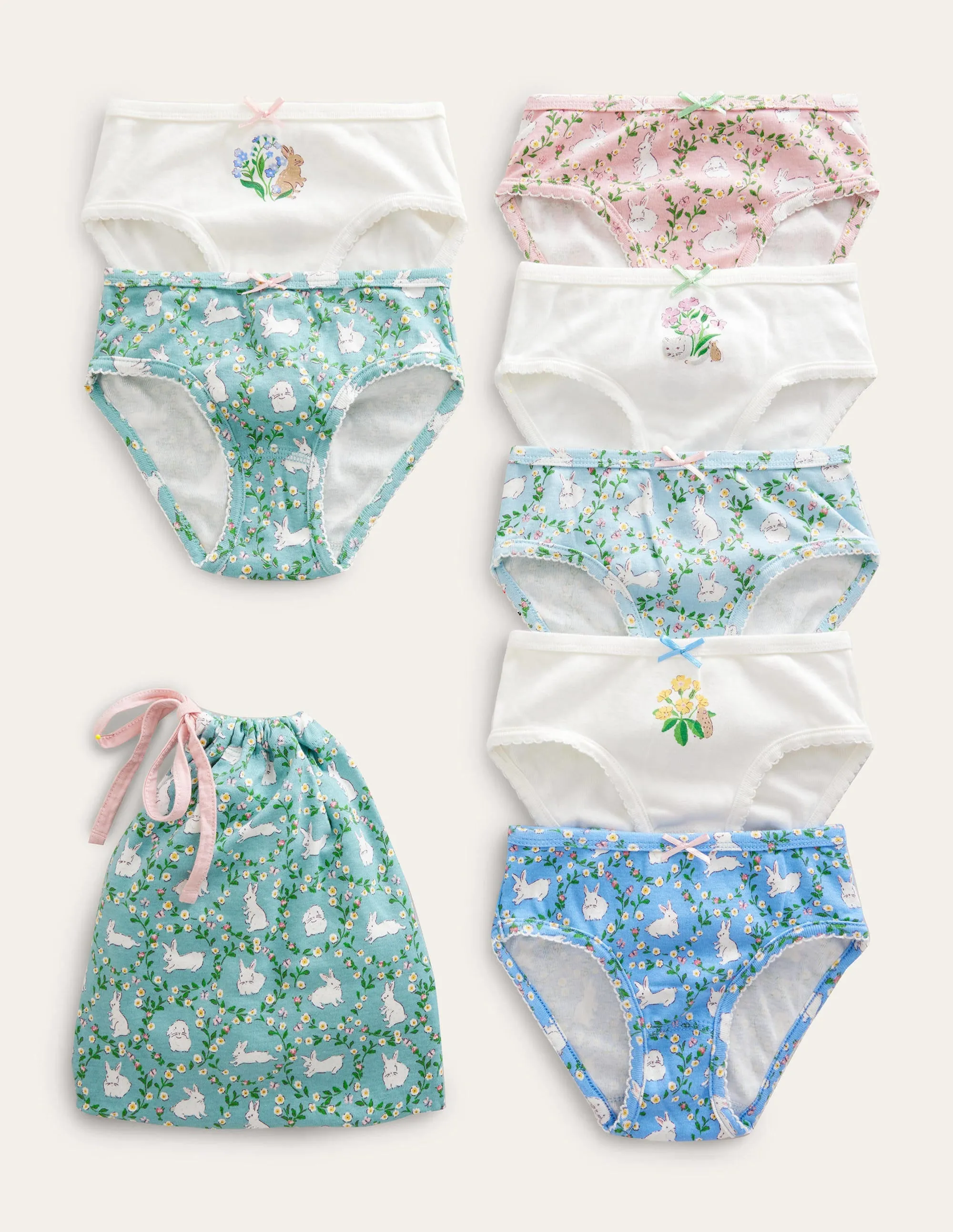 Underwear 7 Pack-Spring Bunnies