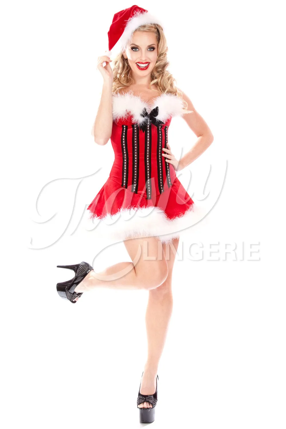 Velvet Christmas Vixen Corset