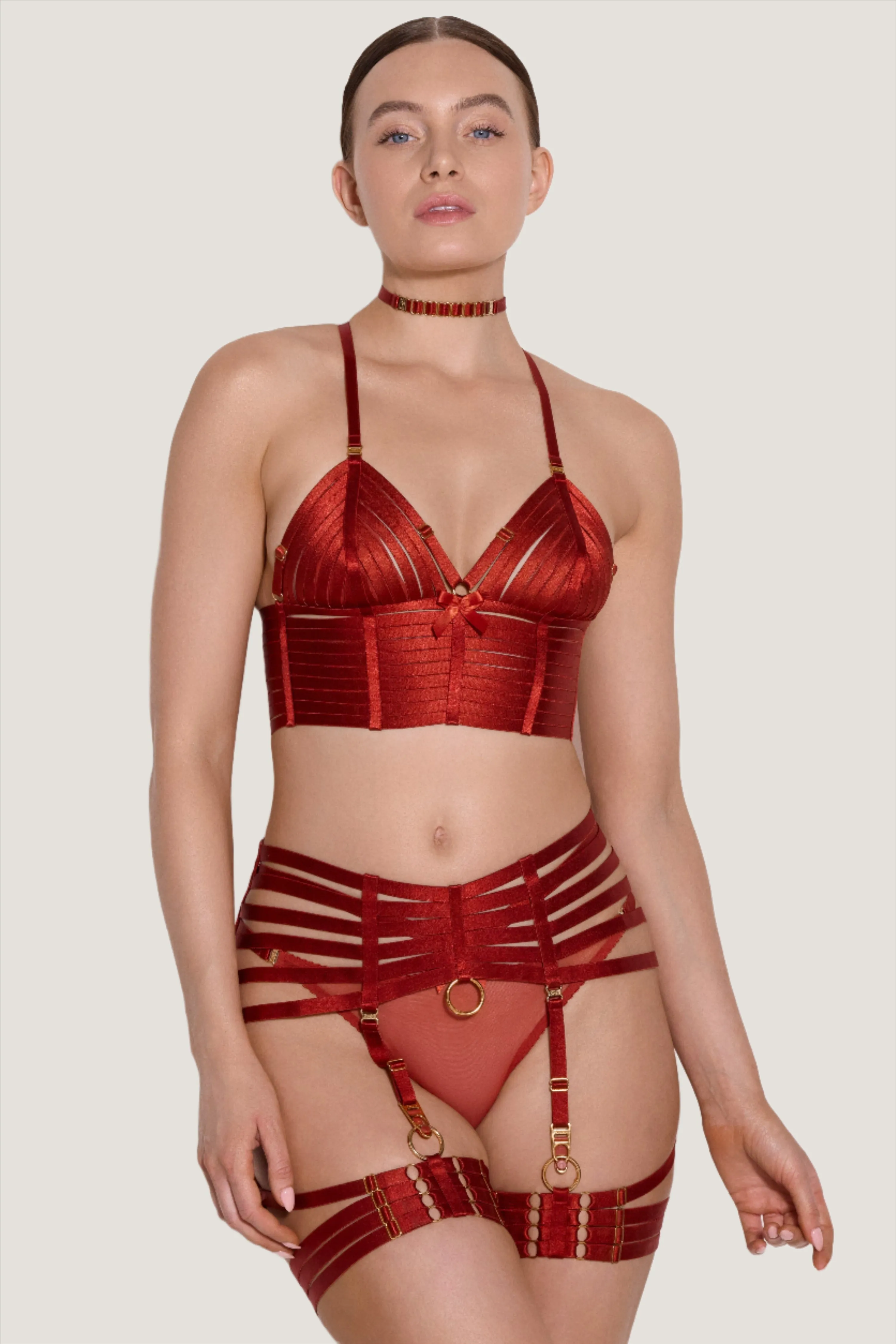 Webbed Suspender (Burnt Red)